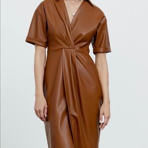 NWT Zara Faux Leather Dress sz Medium